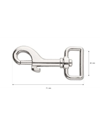 KARABINERHAKEN 26 MM MELA NICKEL 1   ST.
