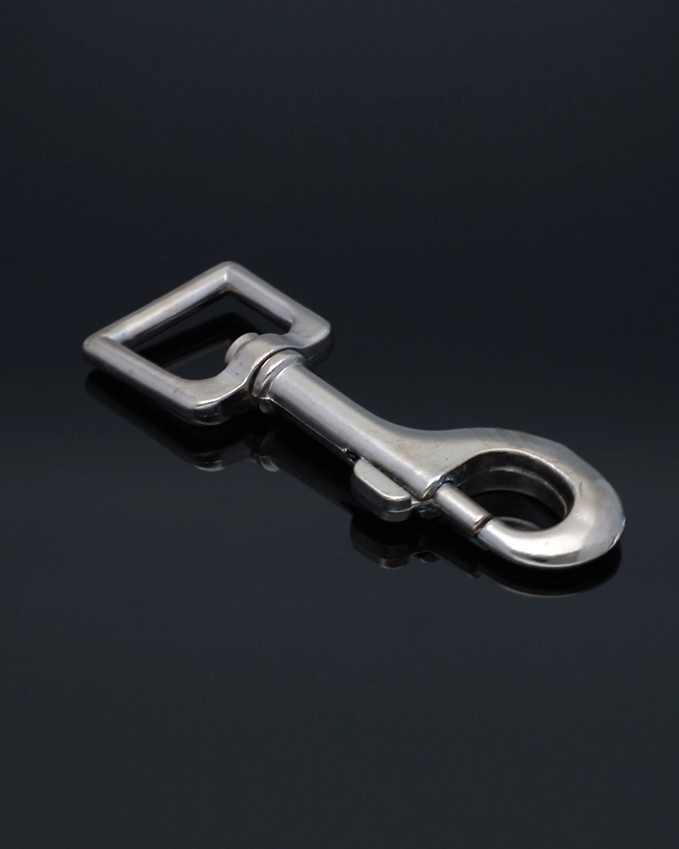 METAL SNAP HOOK 26 MM  BENJAMIN NICKEL 1 PCS - SECOND    TYPE