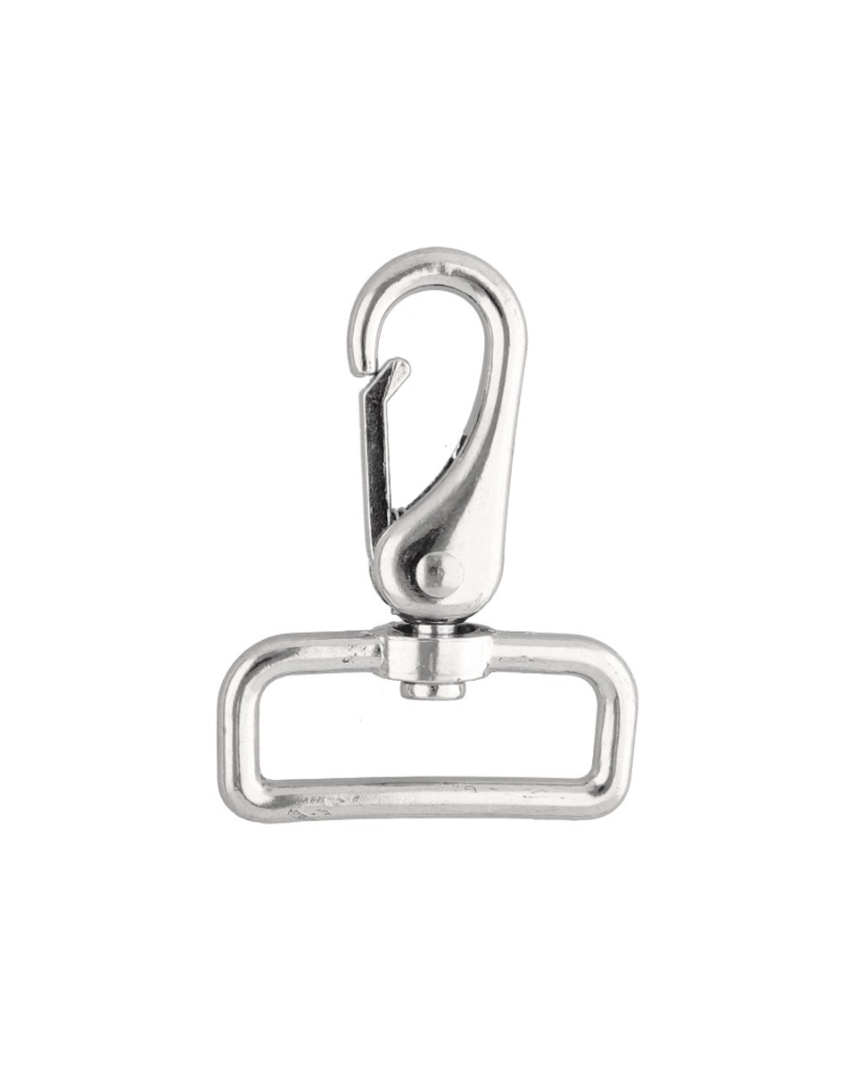 METAL SNAP HOOK 38 MM  DOMINIK NICKEL 1  PCS