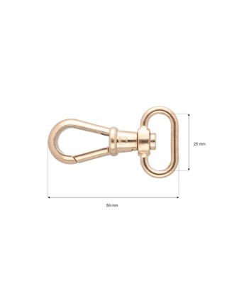 KARABINERHAKEN RF-877 25 MM CYPRIAN LICHT   GOLD 1 ST.