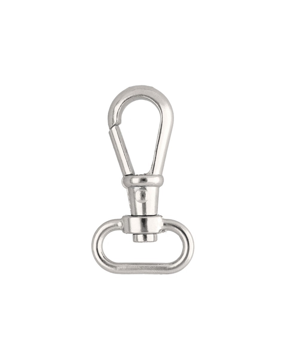 KARABINERHAKEN 25 MM  CYPRIAN NICKEL 1   ST.