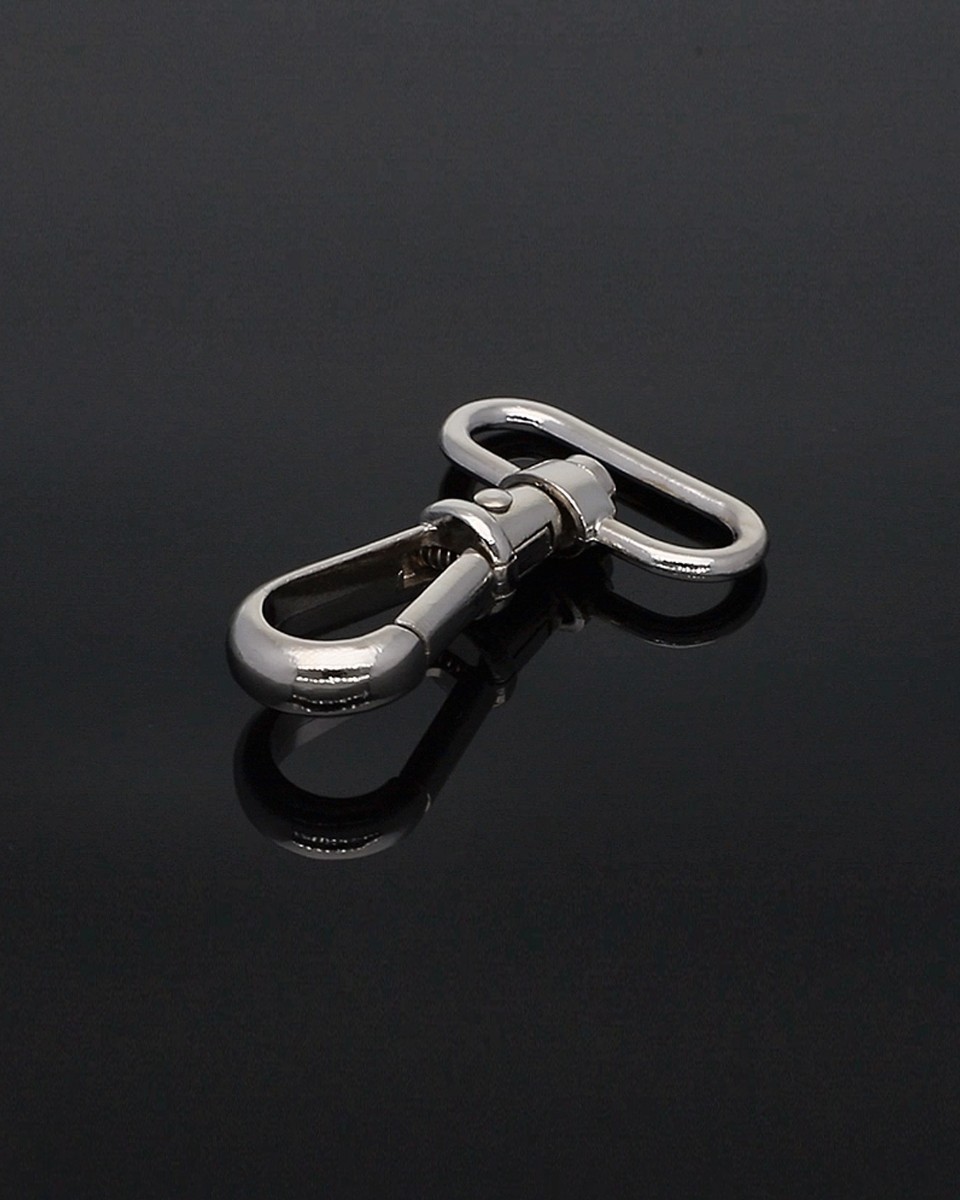 METAL SNAP HOOK 32 MM  CYPRIAN NICKEL 1  PCS