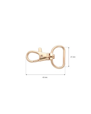 METAL  SNAP HOOK 20 MM GOLD 100 PCS