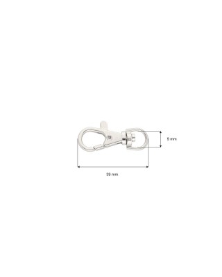 METAL SNAP HOOK&nbsp10 MM NICKEL 500 PCS
