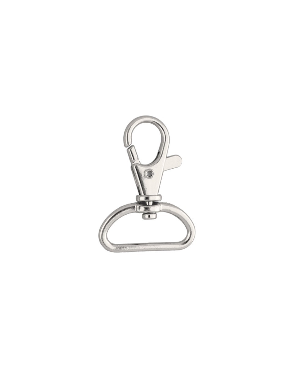 METAL SNAP HOOK 25 MM NICKEL 100 PCS