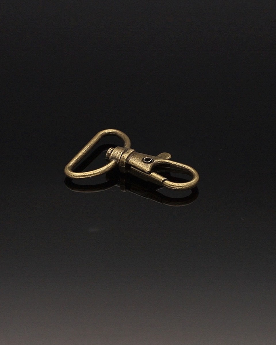 METAL  SNAP HOOK&nbsp25 MM OLD GOLD 100 PCS