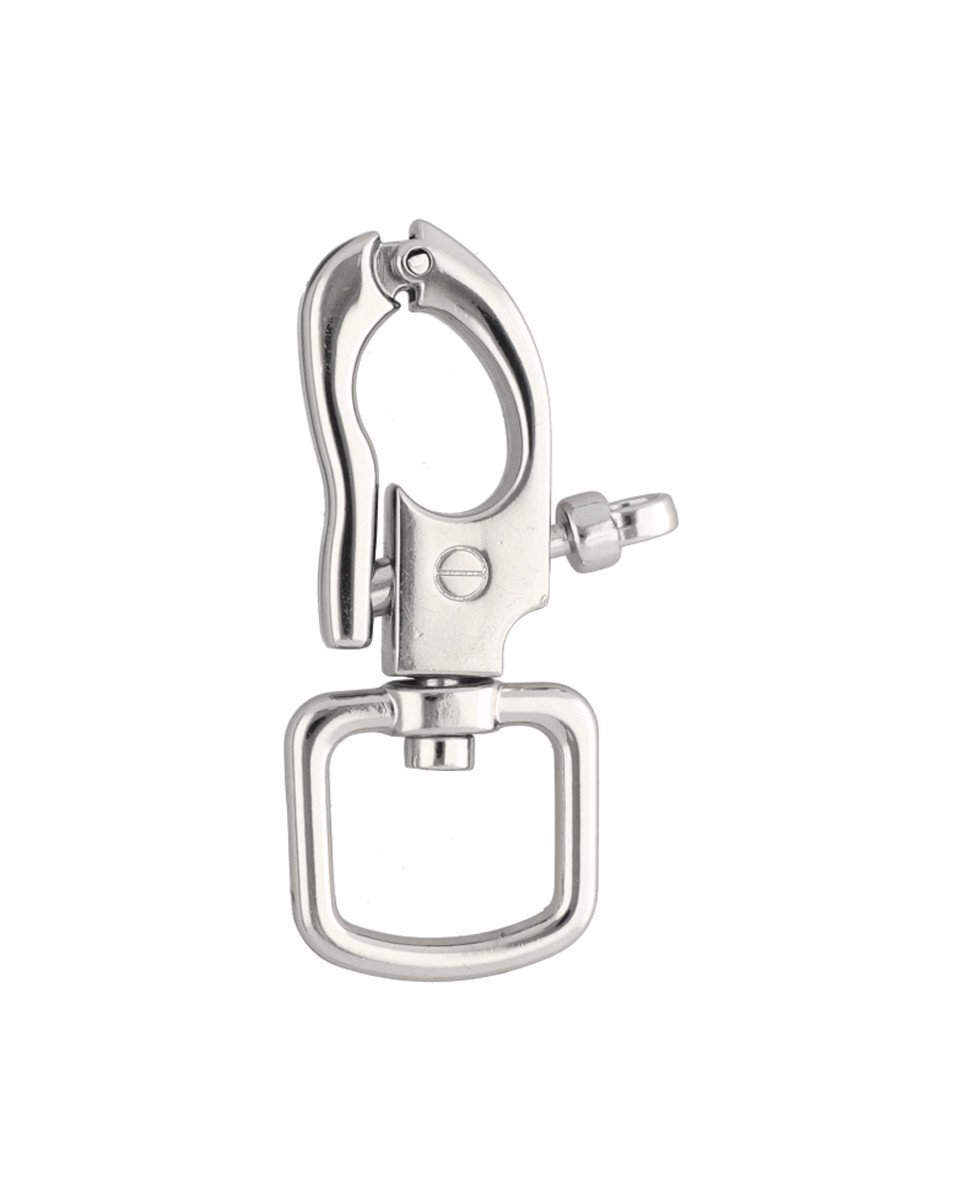 EXTRA SHINING METAL SNAP HOOK 20 MM BATORY  GLOSSY  NICKEL 1 PCS