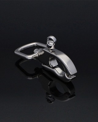 EXTRA SHINING METAL SNAP HOOK 20 MM BATORY  GLOSSY  NICKEL 1 PCS