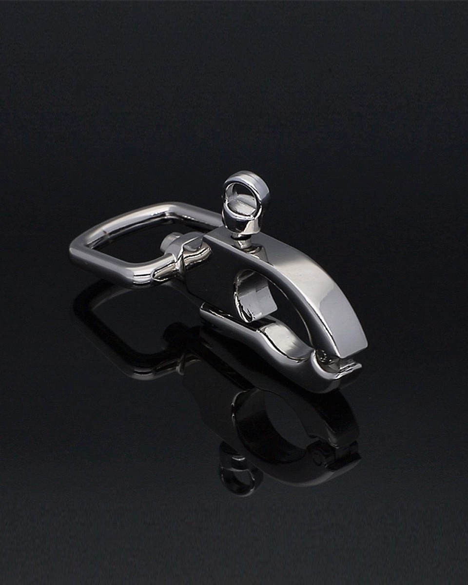 EXTRA SHINING METAL SNAP HOOK 20 MM BATORY  GLOSSY  NICKEL 1 PCS