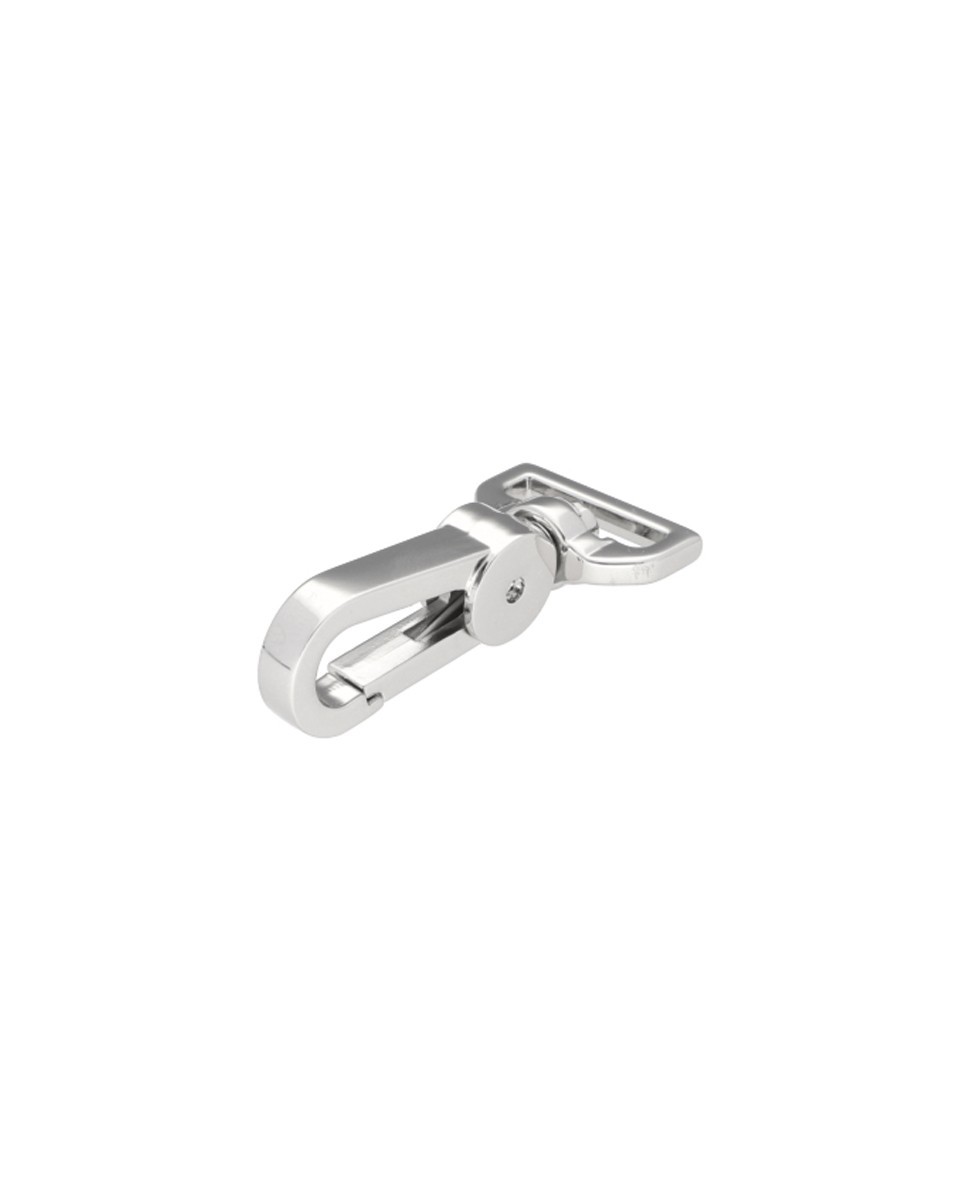 EXTRA SHINING METAL SNAP HOOK 20 MM AUGUST   GLOSSY  NICKEL 1 PCS