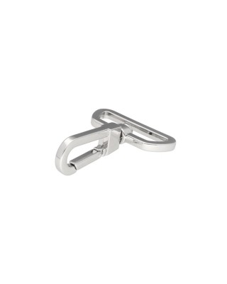 EXTRA SHINING METAL SNAP HOOK 38 MM KAZIMIERZ  GLOSSY NICKEL 1 PCS