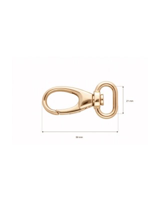 EXTRA  SHINING METAL SNAP HOOK YME3102B(0274) 20  MM JEREMI LIGHT GOLD 1   PCS
