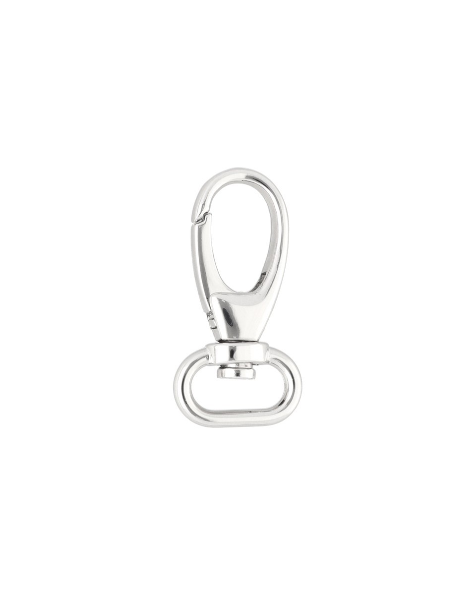 EXTRA SHINING METAL SNAP HOOK 21 MM JEREMI   GLOSSY  NICKEL 1 PCS