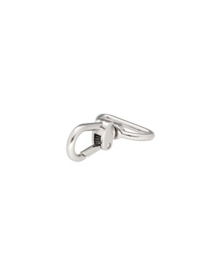 EXTRA SHINING METAL SNAP HOOK 25 MM LUDWIK GLOSSY  NICKEL 1 PCS