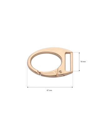 EXTRA SHINING METAL SNAP   HOOK YME3161(0278) 19 MM OLBRACHT LIGHT GOLD 1 PCS