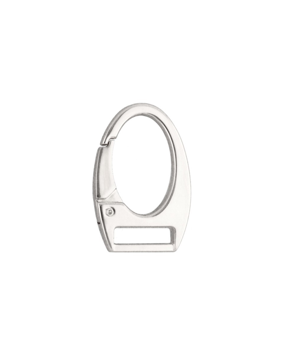 EXTRA  SHINING METAL SNAP HOOK 19 MM OLBRACHT GLOSSY NICKEL 1 PCS