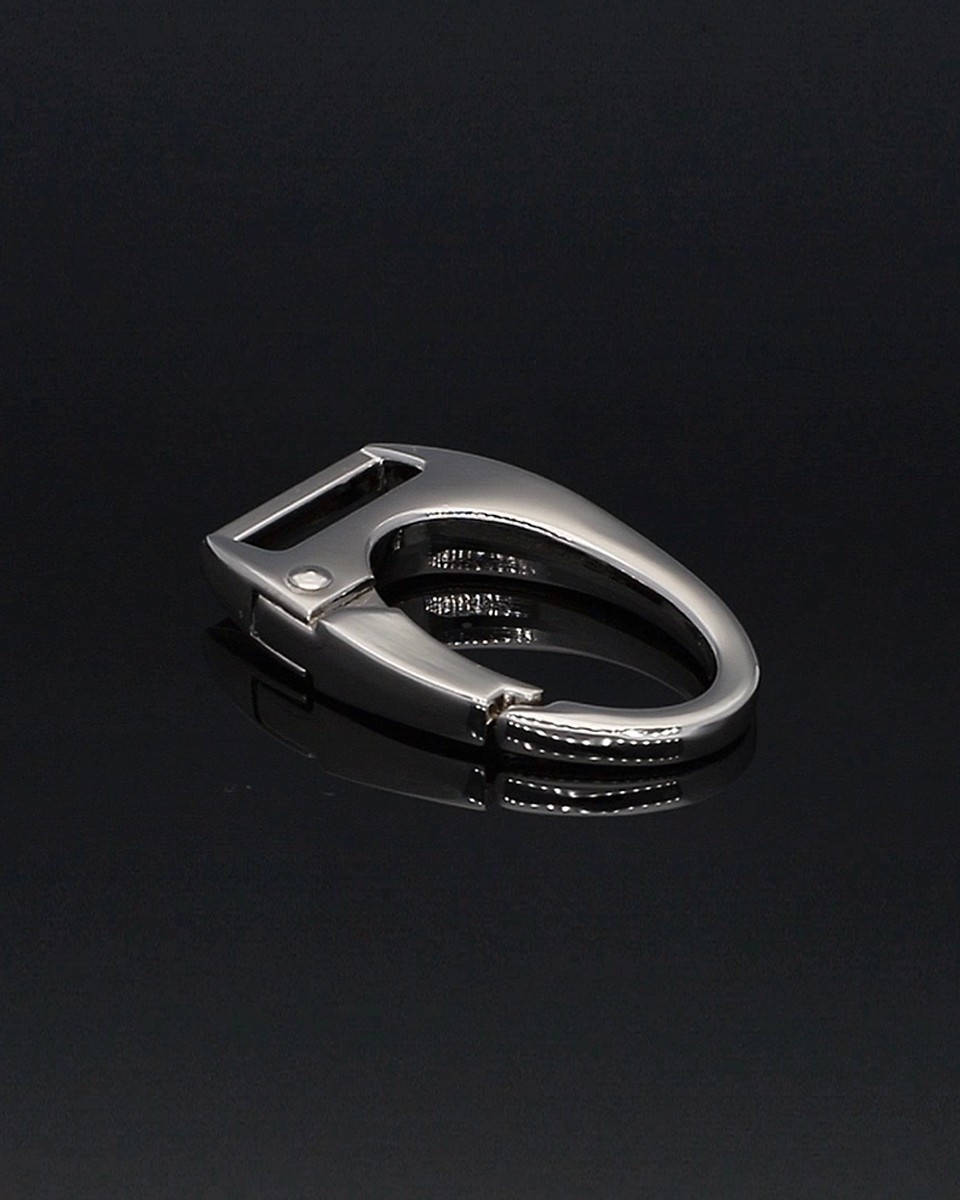 EXTRA  SHINING METAL SNAP HOOK 19 MM OLBRACHT GLOSSY NICKEL 1 PCS