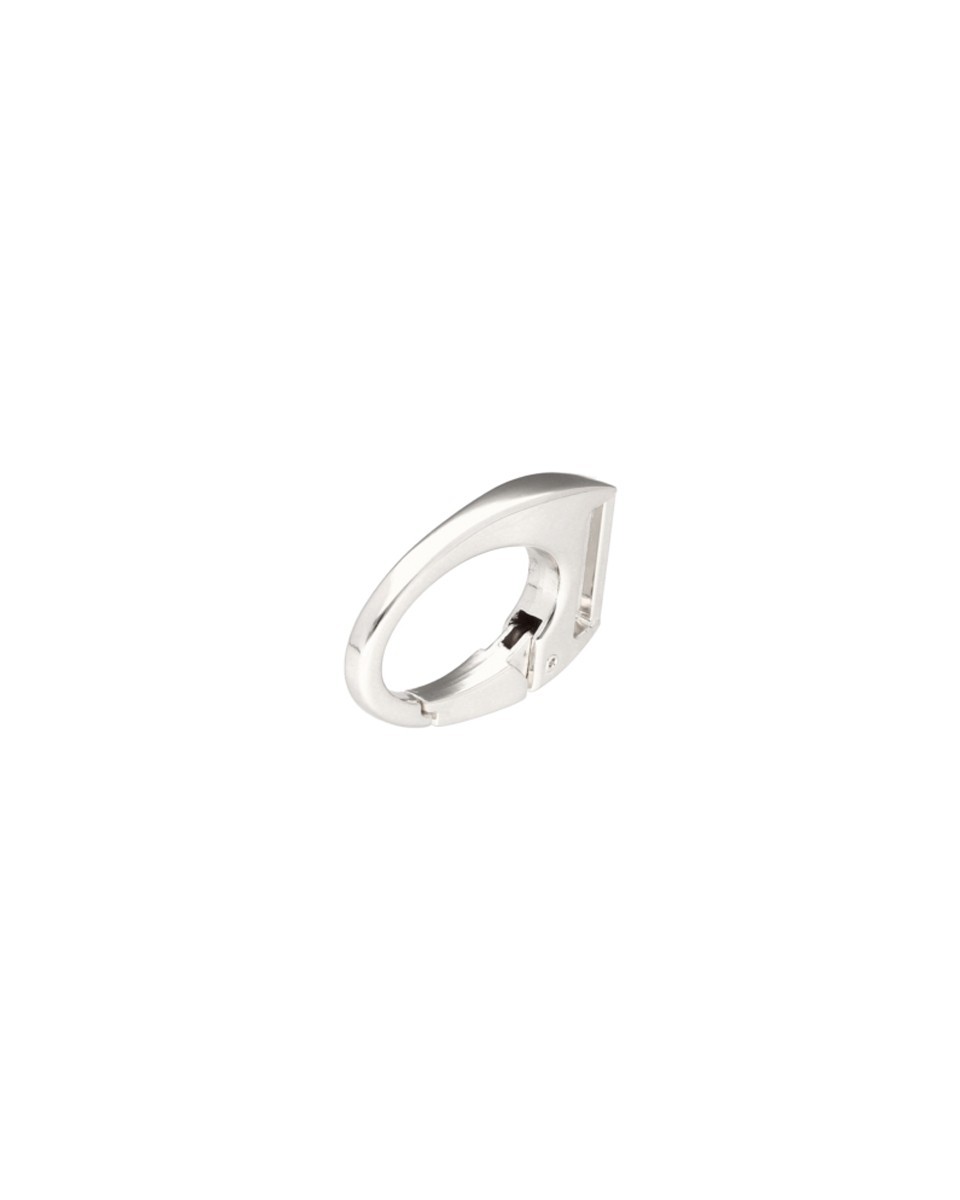 EXTRA  SHINING METAL SNAP HOOK 19 MM OLBRACHT GLOSSY NICKEL 1 PCS