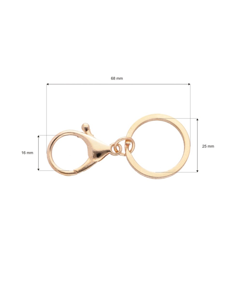 PENDANT KEYCHAIN 325-102 EWA LIGHT GOLD