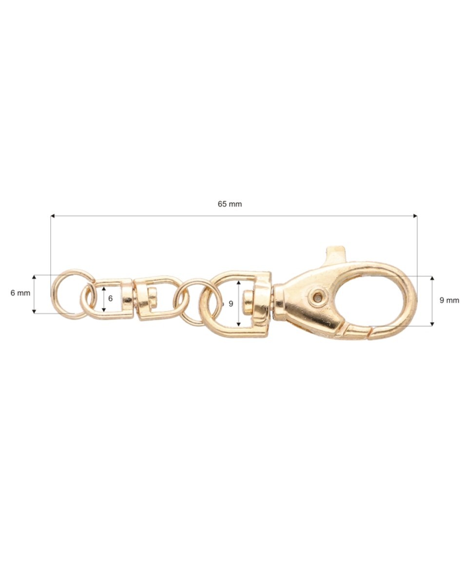 PENDANT KEYCHAIN 325-106 EWA LIGHT GOLD