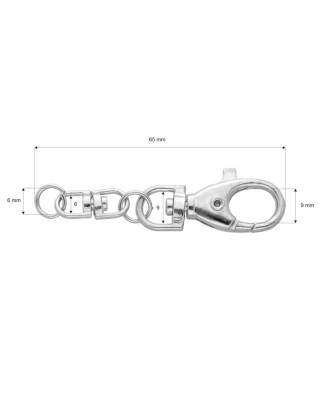 PENDANT KEYCHAIN 325-106 EWA NICKEL