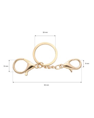 PENDANT KEYCHAIN 325-109 EWA LIGHT GOLD