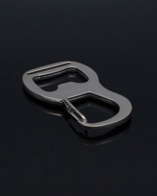 METAL SNAP HOOK WITH OPENER 24 MM MATT NICKEL 1 PCS