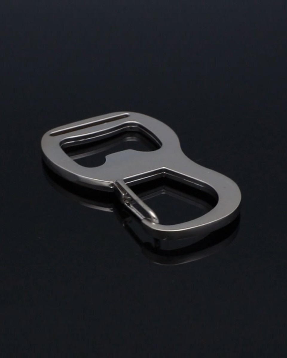 METAL SNAP HOOK WITH OPENER 24 MM MATT NICKEL 1 PCS
