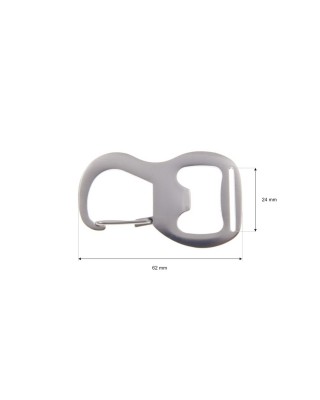 KOVOVÁ KARABINA OTVÍRÁK 24 MM MAT NIKL 1 KS