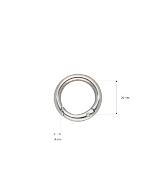 Kółko metalowe 20/4 mm szekla nikiel