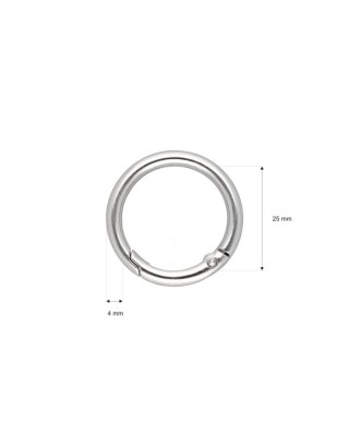 KOVOVÉ   KOLEČKO 25/4 MM ŠEKL NIKL   DRÁT
