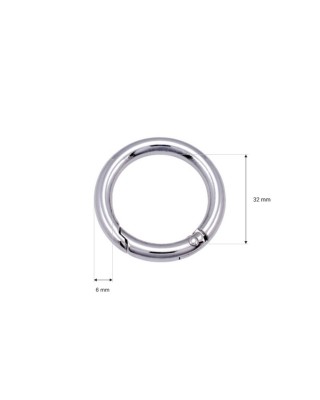 KOVOVÉ  KOLEČKO 32/6 MM ŠEKL NIKL DRÁT 1     KS