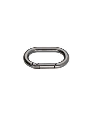 METAL   RING (OVAL) 28,5/15/4,7 MM CARABINER BLACK NICKEL   WIRE