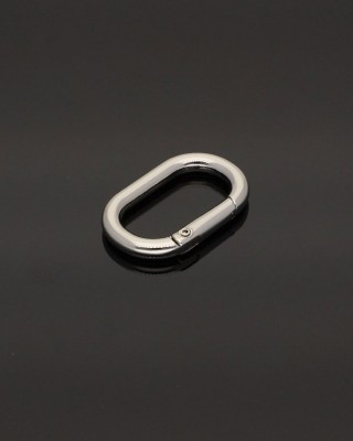 METAL RING (OVAL) 28,5/15/4,7 MM CARABINER NICKEL   WIRE