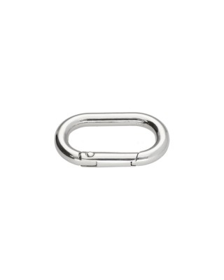 METAL RING (OVAL) 28,5/15/4,7 MM CARABINER NICKEL   WIRE
