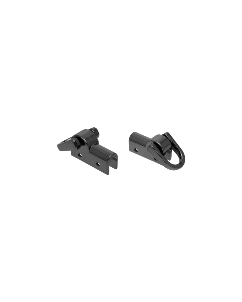 Metal handle 11 mm black glossy nickel 2 pcs