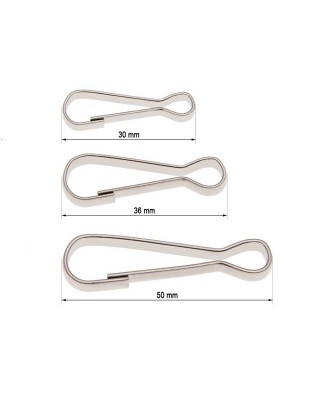 Karabińczyk metalowy 6x30 mm 0325-2000 nikiel