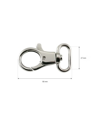 EXTRA LESK  KOVOVÁ KARABINA CTG 27 MM NIKL LESK 1 KS