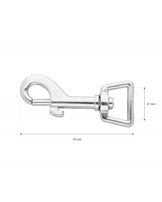 METAL SNAP HOOK 21 MM  BENJAMIN NICKEL 1    PCS