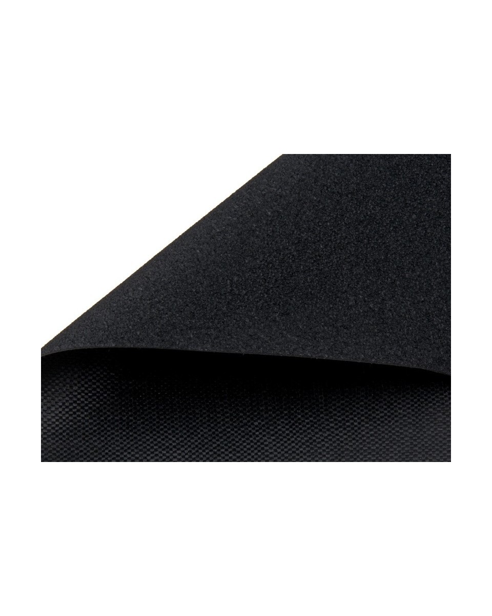 ANTI-SLIP POLYESTER FABRIC  0,80 MM 600D PVC COVERED BLACK 580 140 CM 25 MB