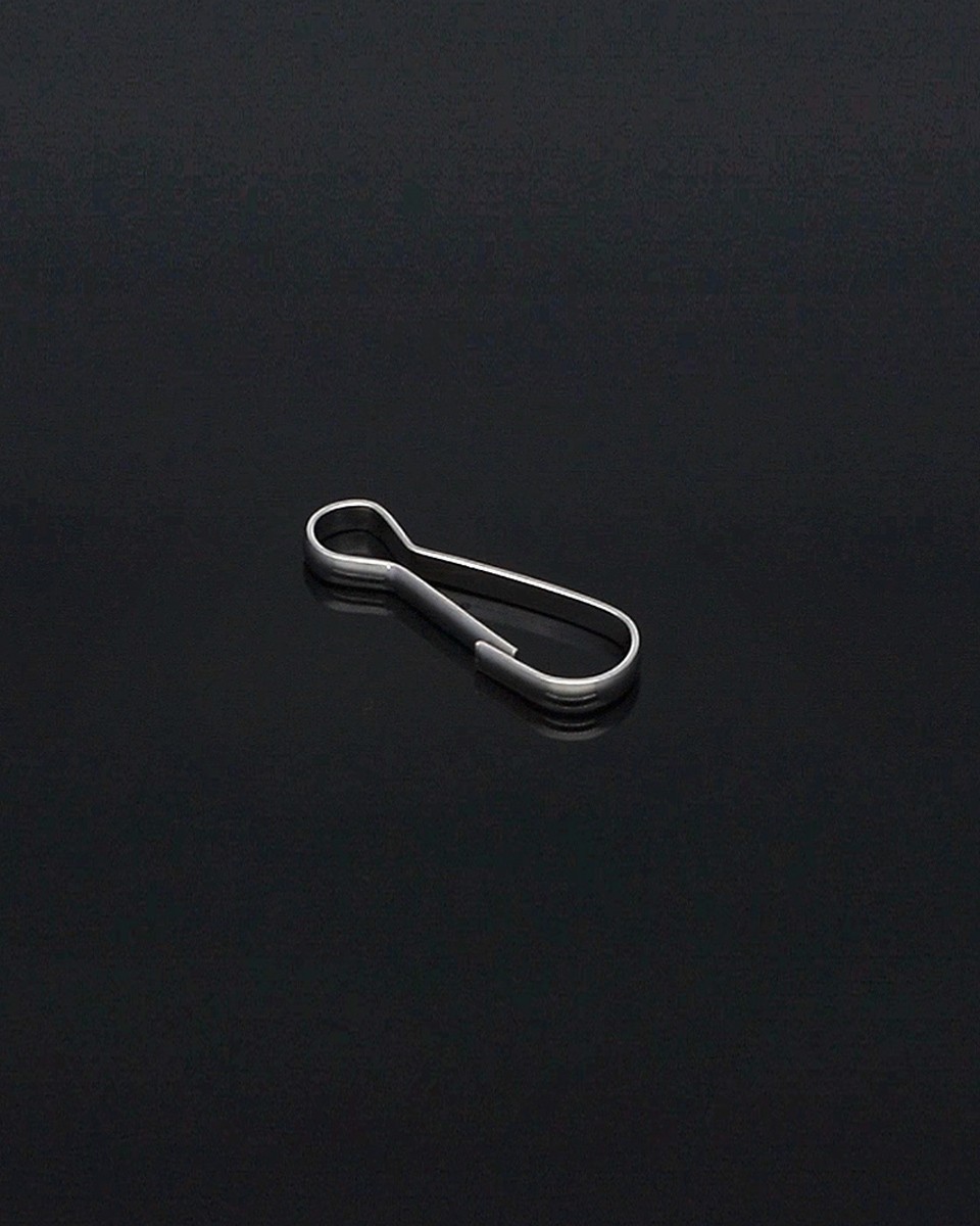 METAL   SNAP  HOOK&nbsp6x30 MM RON  NICKEL