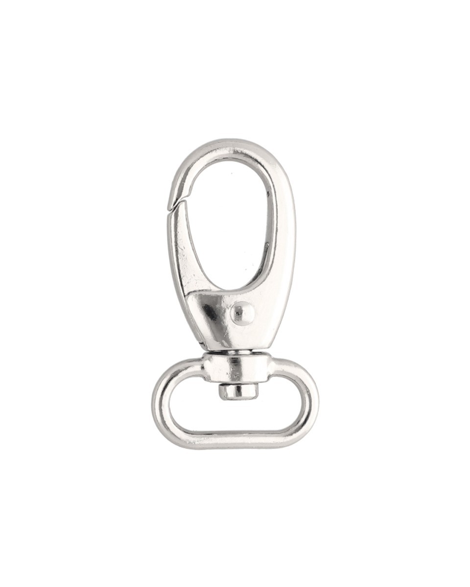 METAL SNAP HOOK 25 MM DIEGO GLOSSY NICKEL 1   PCS
