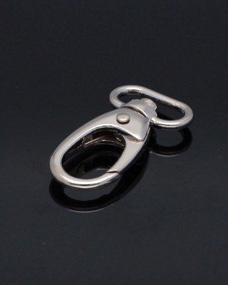 METAL SNAP HOOK 25 MM DIEGO GLOSSY NICKEL 1   PCS