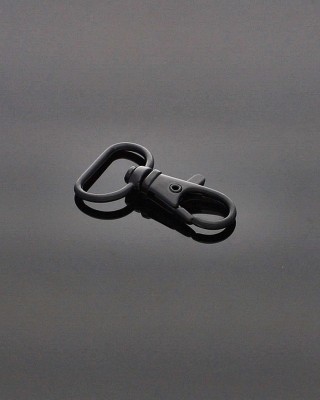 KARABINERHAKEN 20  MM SCHWARZMATT