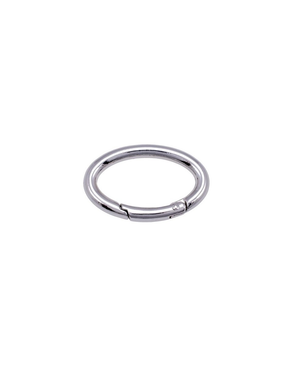 METAL RING (OVAL) 38/20/5 MM CARABINER NICKEL    WIRE 1 PCS