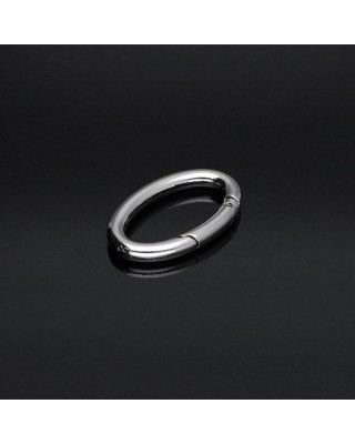 METAL RING (OVAL) 38/20/5 MM CARABINER NICKEL    WIRE 1 PCS