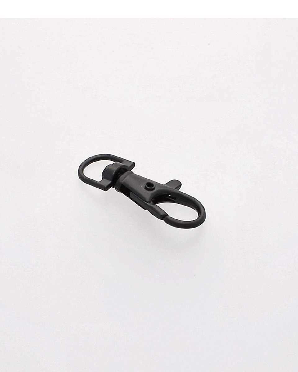 Karabińczyk metalowy 9 mm rybka 4,6 g czarny mat Karabińczyk metalowy 9 mm rybka 4,6 g czarny mat
