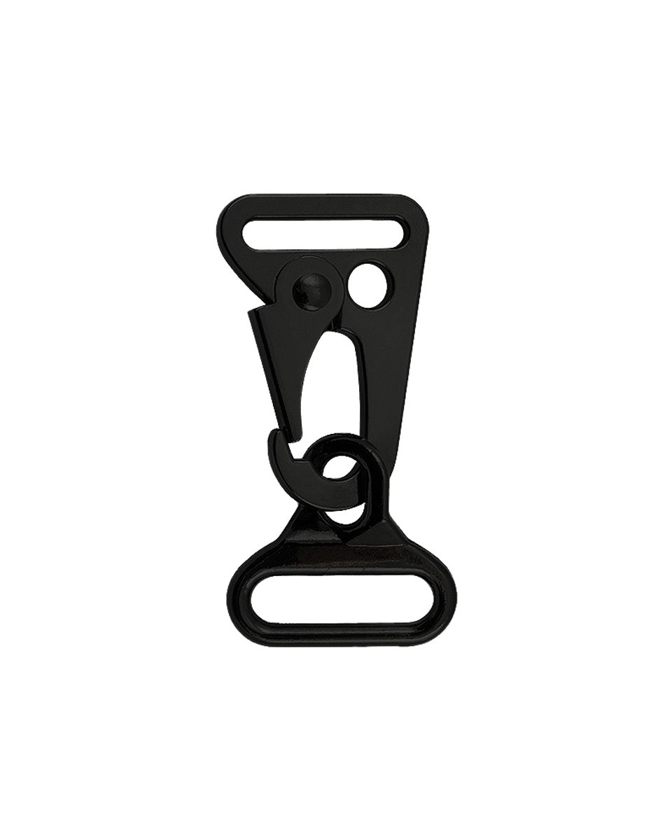 Karabińczyk metalowy 24 mm 0325-0198 czarny mat Karabińczyk metalowy 24 mm 0325-0198 czarny mat