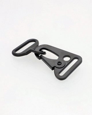 Karabińczyk metalowy 24 mm 0325-0198 czarny mat