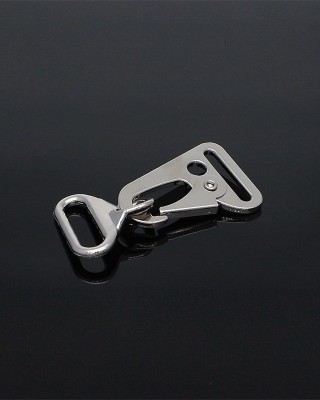 EXTRA SHINING METAL SNAP  HOOK 24 MM KOSMA GLOSSY NICKEL 1 PCS
